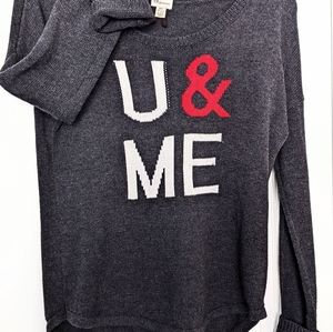 Dynamite Dark Grey Graphic Sweater. Small.